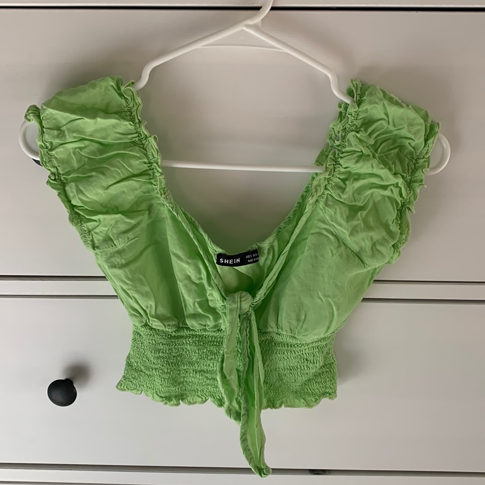 Lime green Shein top